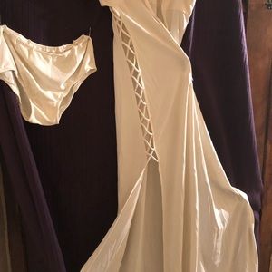 Prom/Island wedding gown, off white.